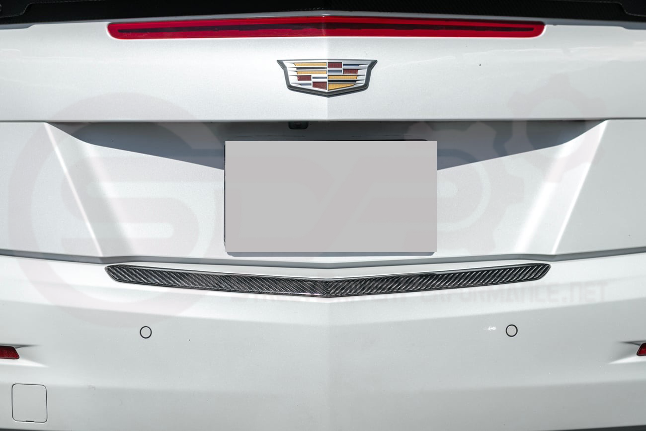 2016-2019 CADILLAC ATS / ATS-V COUPE or SEDAN  | CARBON FIBER REAR TRUNK DECKLID APPLIQUÉ INSERT TRIM REPLACEMENT